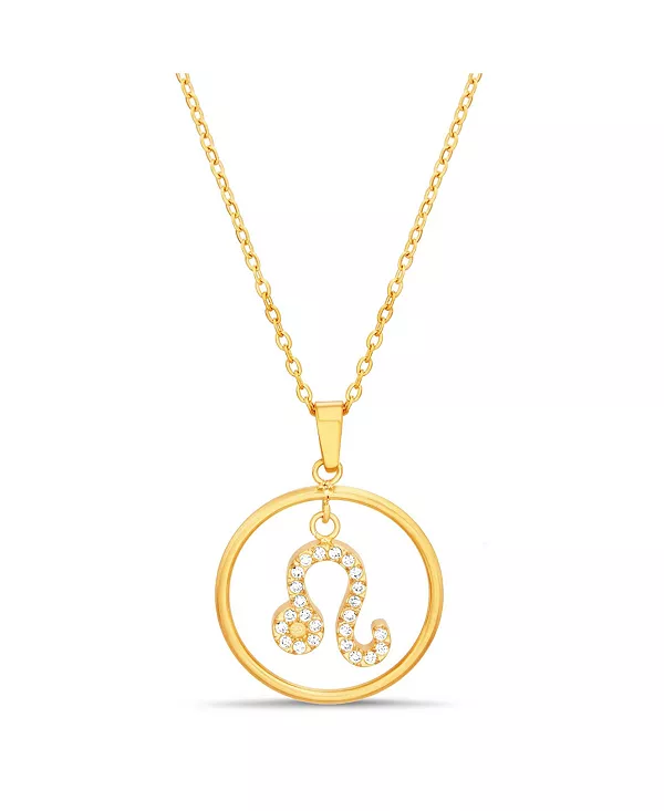 

Ожерелье с круглой подвеской золотистого оттенка с инициалом Kensie, leo