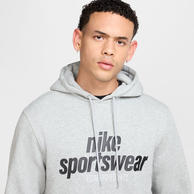 Hooded sweatshirt m nk club bb po hdy nsw gfx Nike, мультиколор — фото 4