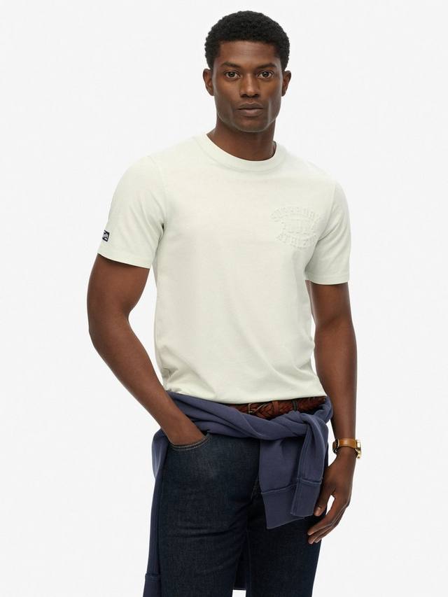 

Хлопковая футболка с логотипом, рельефная, свободного кроя, с короткими рукавами Superdry, Valley Blue