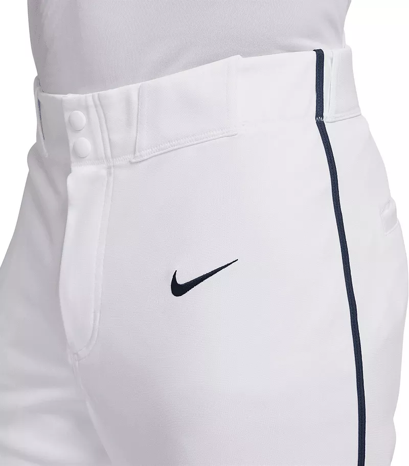 Мужские бейсбольные брюки Nike Vapor Select 2 с окантовкой, цвет White/Midnight Navy — фото 2