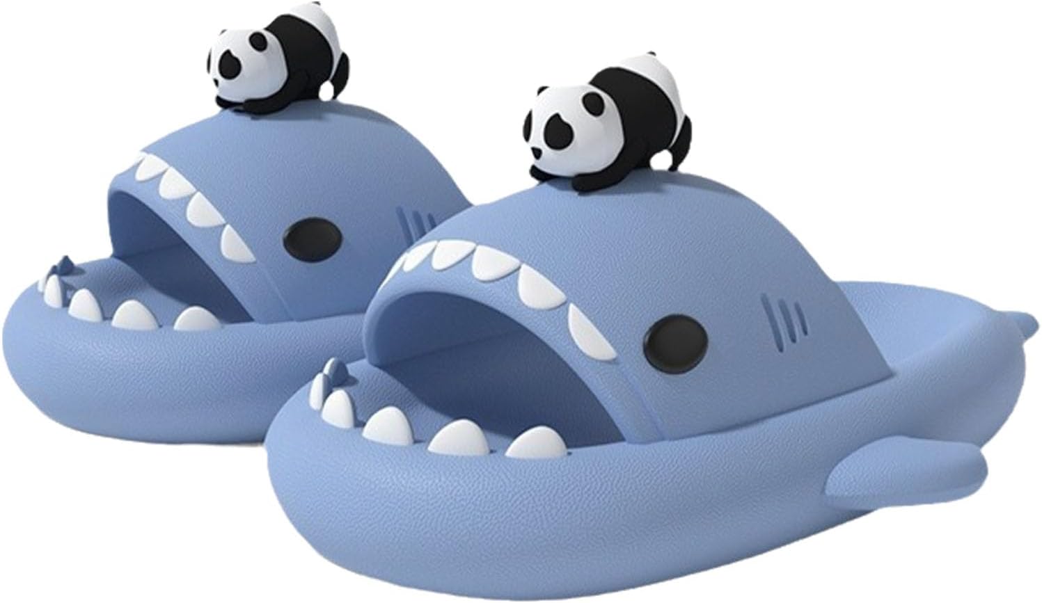 

Шлепанцы с акулами с 3D плавниками, унисекс, 3D мультяшные EVA шлепанцы с открытым носком для душа и бассейна Generic, синий