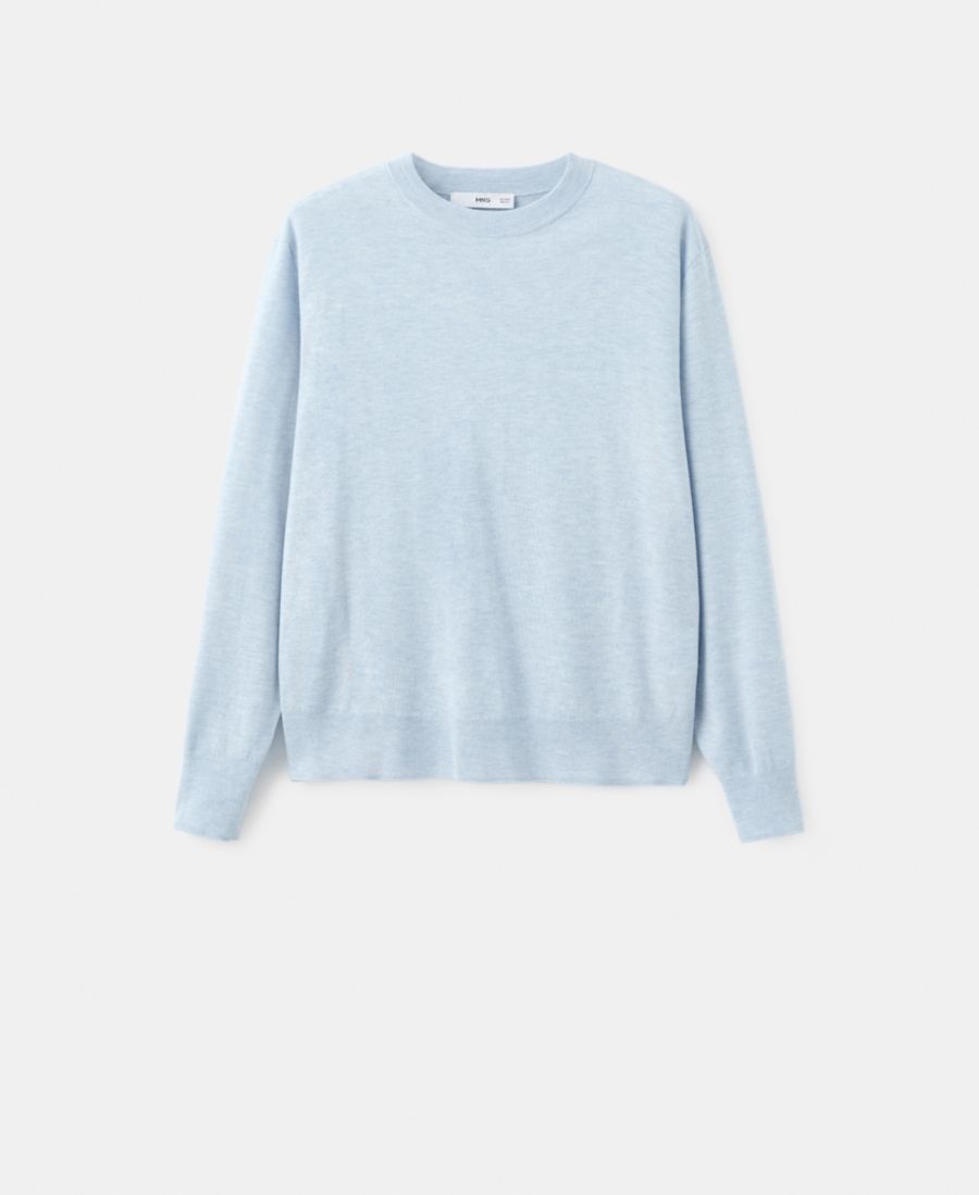 

Женский свитер тонкой вязки с круглым вырезом MANGO, Sky Blue