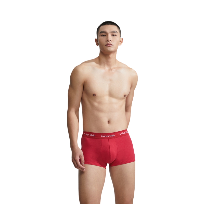 CK/ Радужная серия Боксеры Мужские 5 шт Calvin Klein, 5 шт (Брусничный красный+Хурма красный+Луговой синий+Медный зеленый+Неоновый желтый) — фото 3