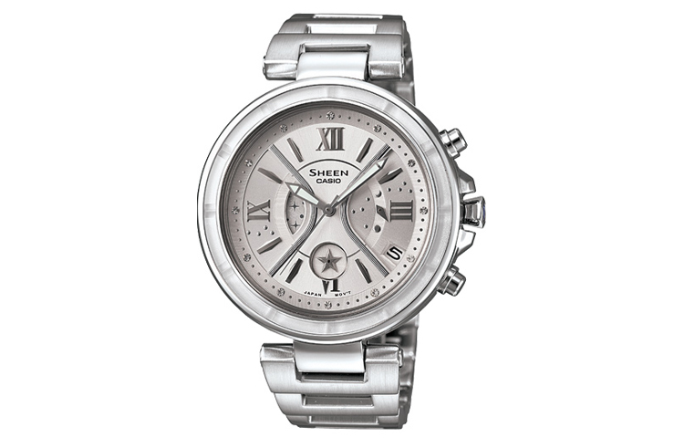 

CASIO Часы Women's SHEEN White Watch SHE-5515D-7A, White