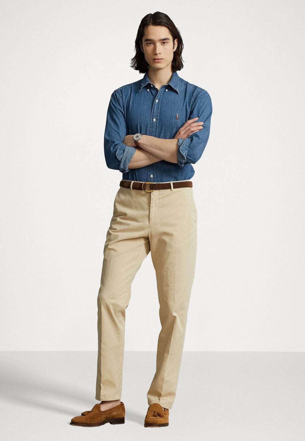 Рубашка Custom Fit Shirt Polo Ralph Lauren, цвет denim — фото 2