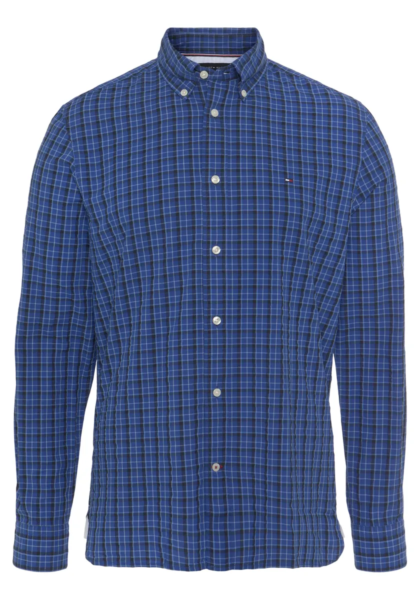 

Рубашка в клетку Tommy Hilfiger "FLEX SMALL CHECK RF SHIRT" с небольшой вышивкой логотипа, синий