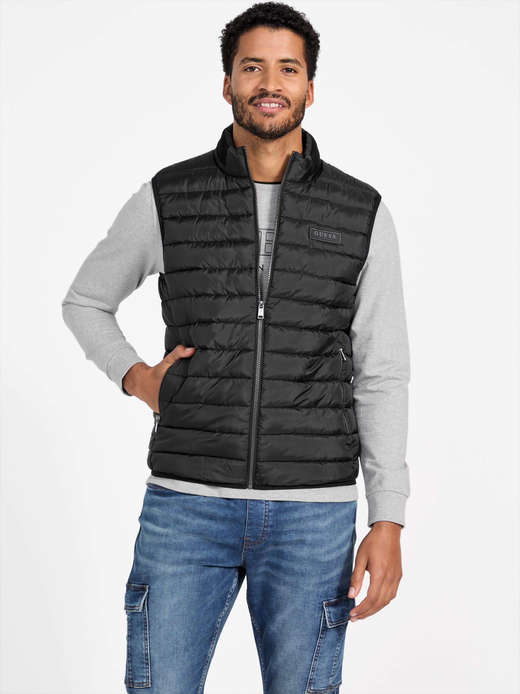 

Стеганый жилет Luca Guess Factory, черный