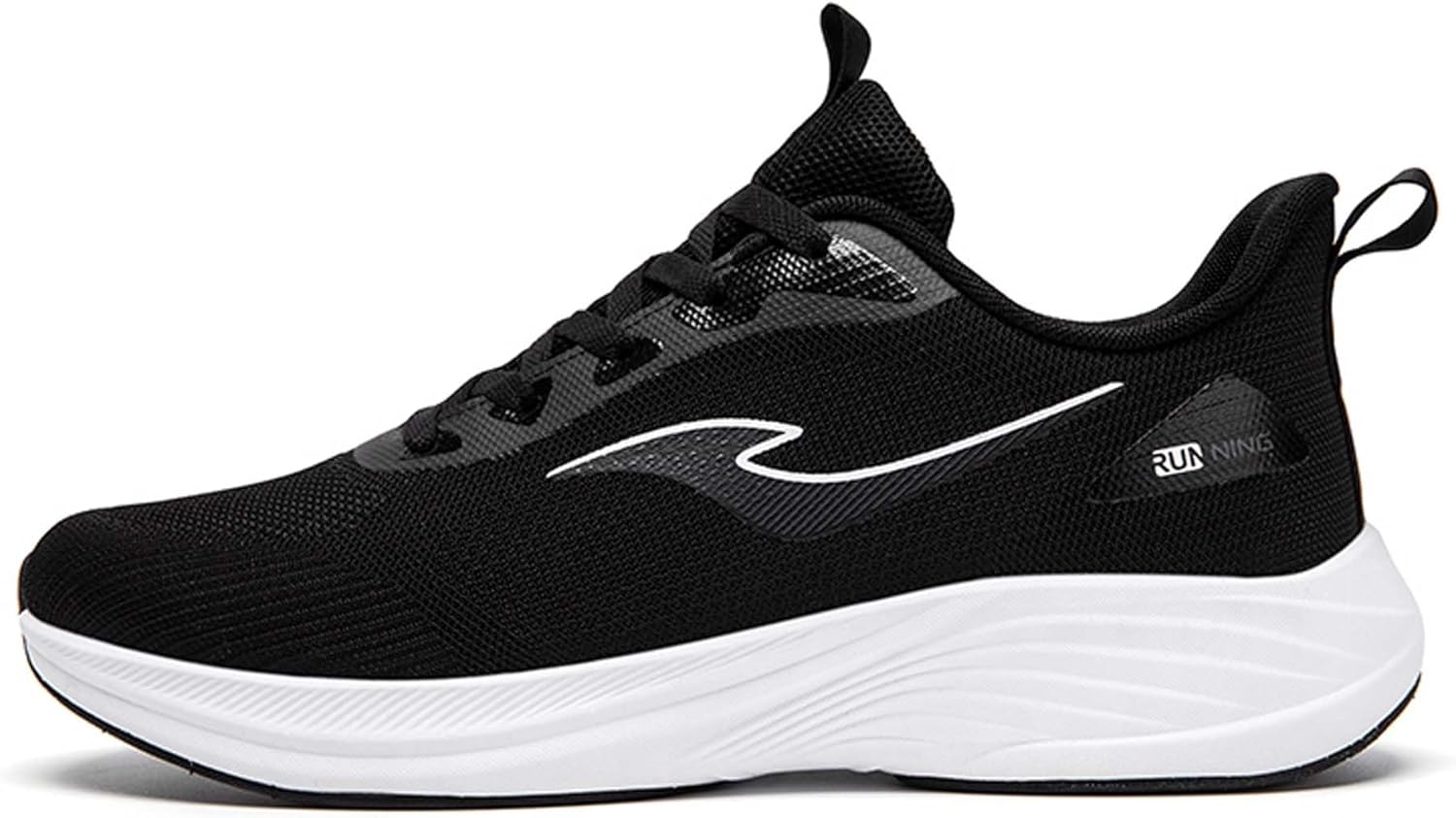 

Кроссовки для мужчин и женщин, легкие беговые туфли, вязаная сетка, комфортные и дышащие, толстая подошва с амортизацией, поддержка свода стопы, подходят для различных видов спортивных тренировок как в помещении, так и на улице Vtiao, черный