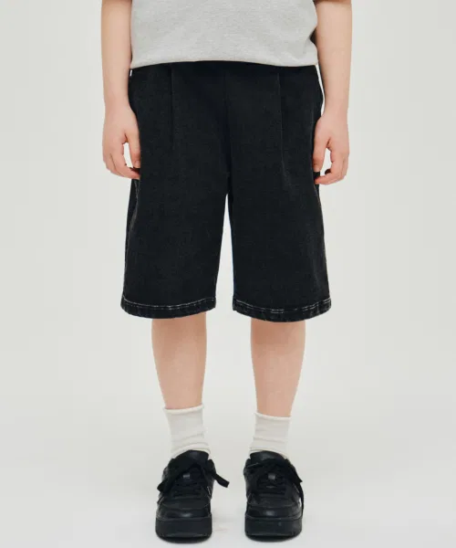 Детские шорты MUSINSA STANDARD KIDS Denim Jersey One-Tuck Wide Banding Shorts
