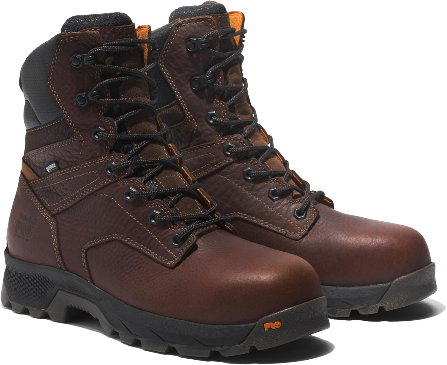 Timberland PRO мужские промышленные рабочие ботинки Titan Ev 8 дюймов с композитным защитным носком и водонепроницаемостью, Brown-2024 New — фото 2