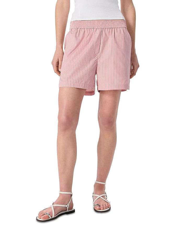 

Шорты из поплина Emma в полоску rag & bone, розовый