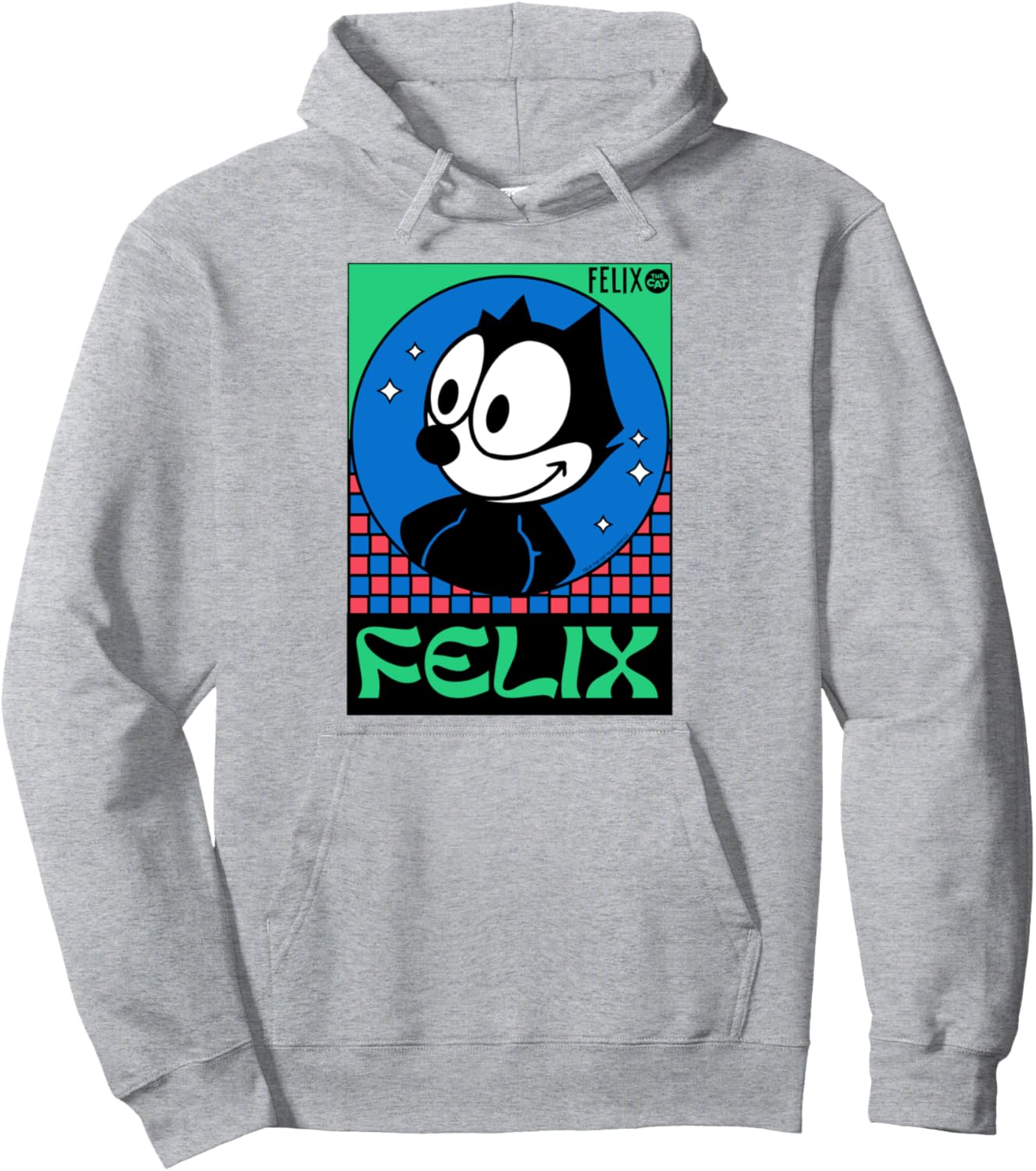 

Толстовка в клетку «Кот Феликс» Felix The Cat, серый