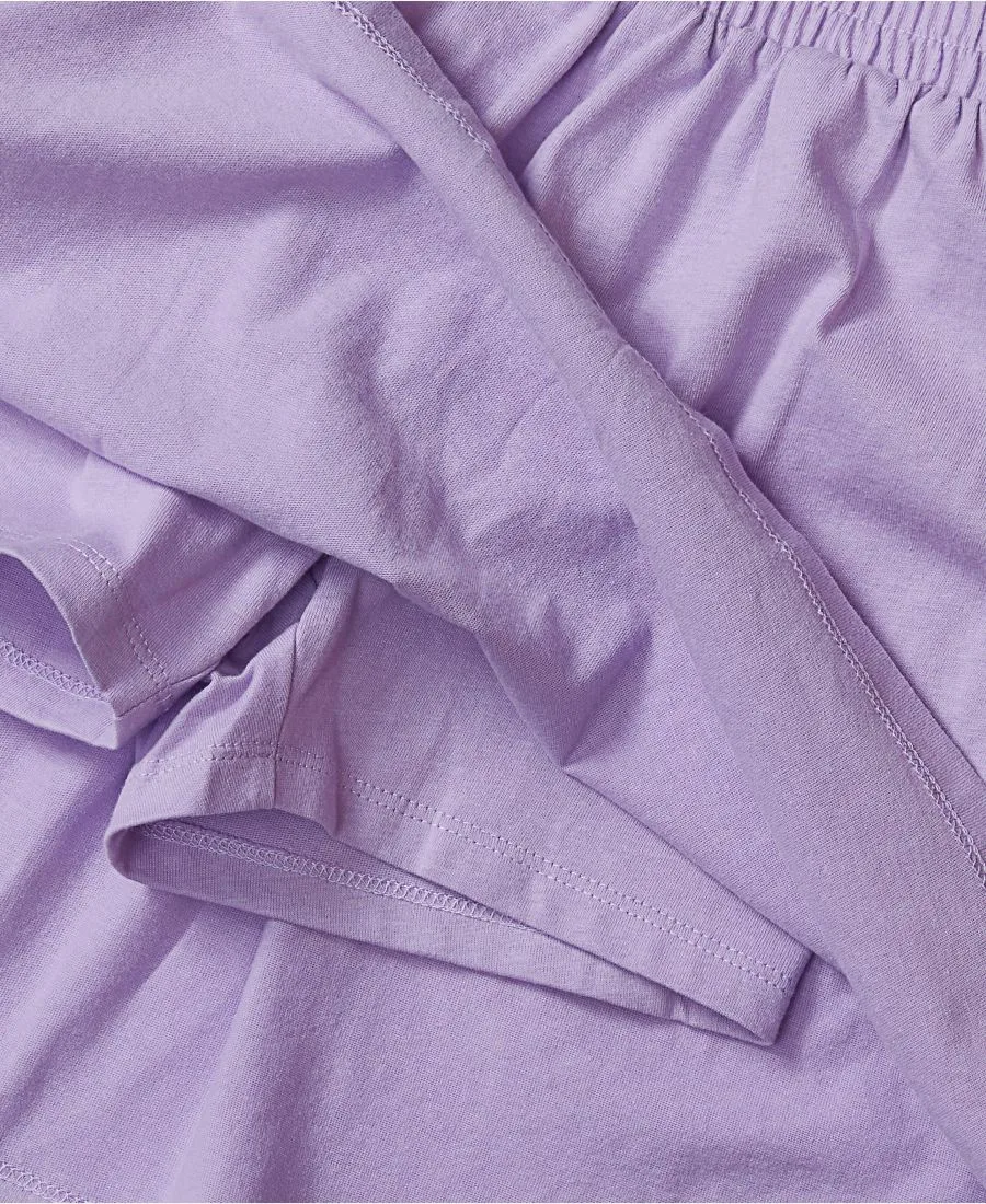 Шорты-юбка с вышивкой для девочек Lands' End, Lavender — фото 2