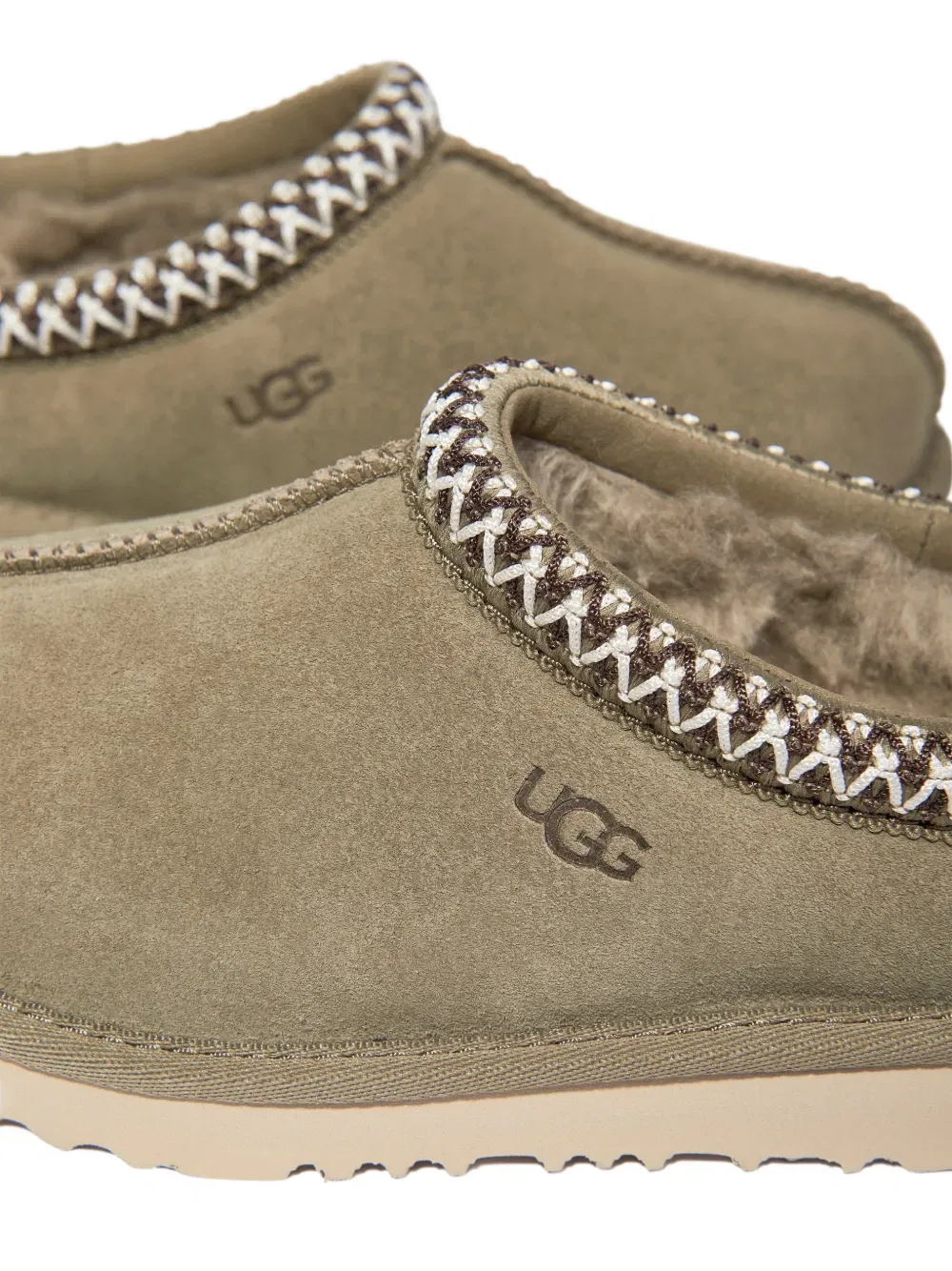 Тапочки с плетеной отделкой Ugg Kids, нейтральный — фото 4