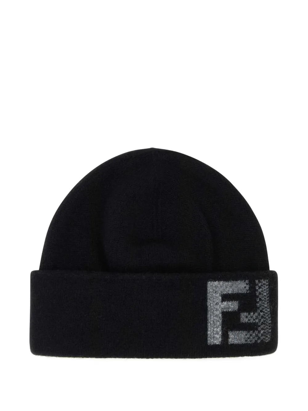 

Шапка бини с логотипом FF FENDI, черный