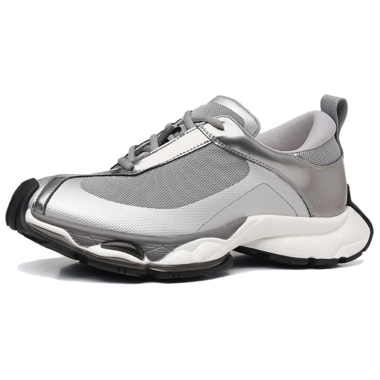 

POPULAR ROUSE PR Мужские мид-топ массивные кроссовки серебристо-серые, цвет Silver Gray