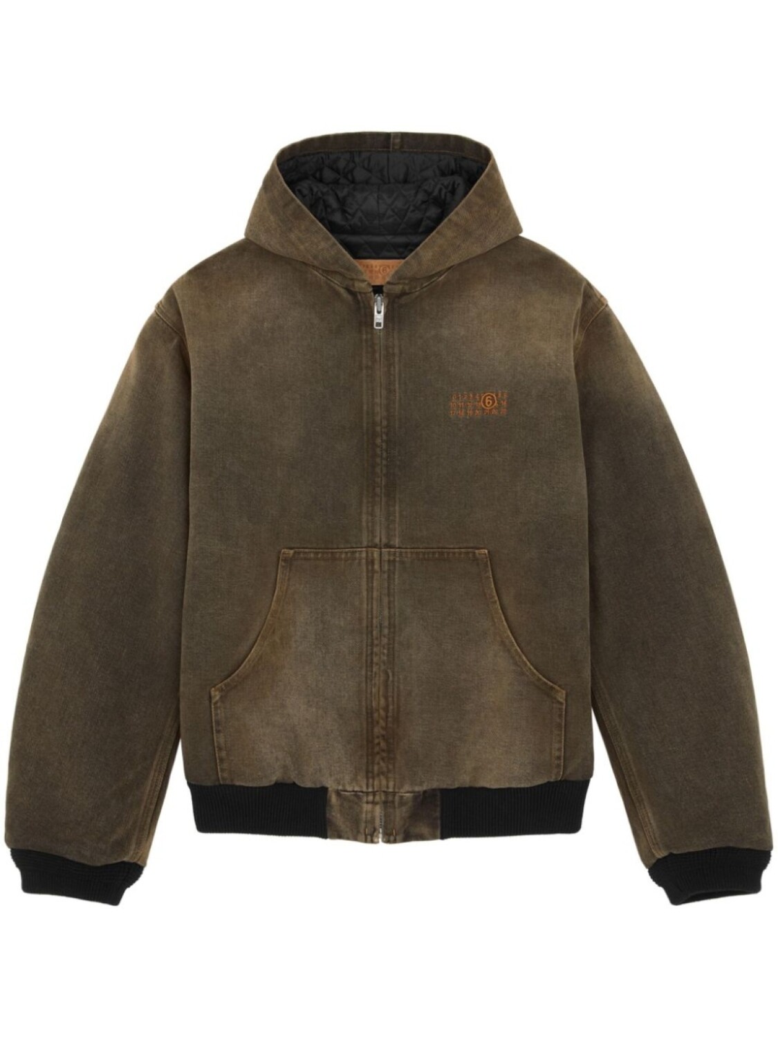 

MM6 Maison Margiela джинсовая куртка с капюшоном, зеленый