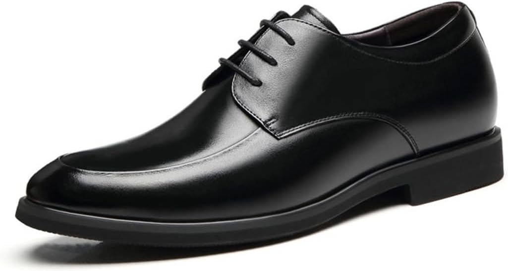 

Мужские кроссовки-оксфорды YGCEEIA с невидимой платформой, комфортные деловые, офисные и свадебные кроссовки, черный