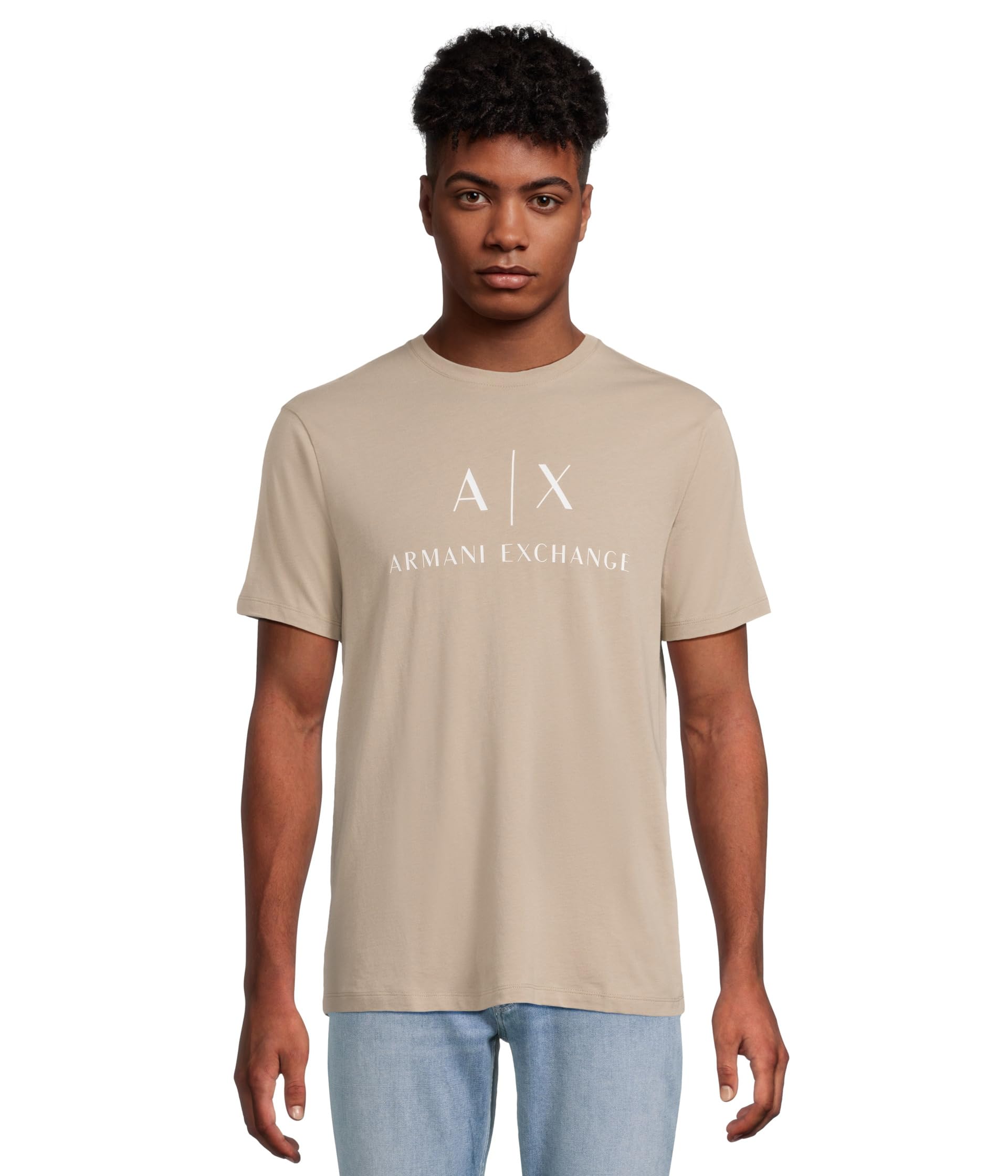 

Футболка Armani Exchange Corporate Logo Tee, цвет Roasted Cashew