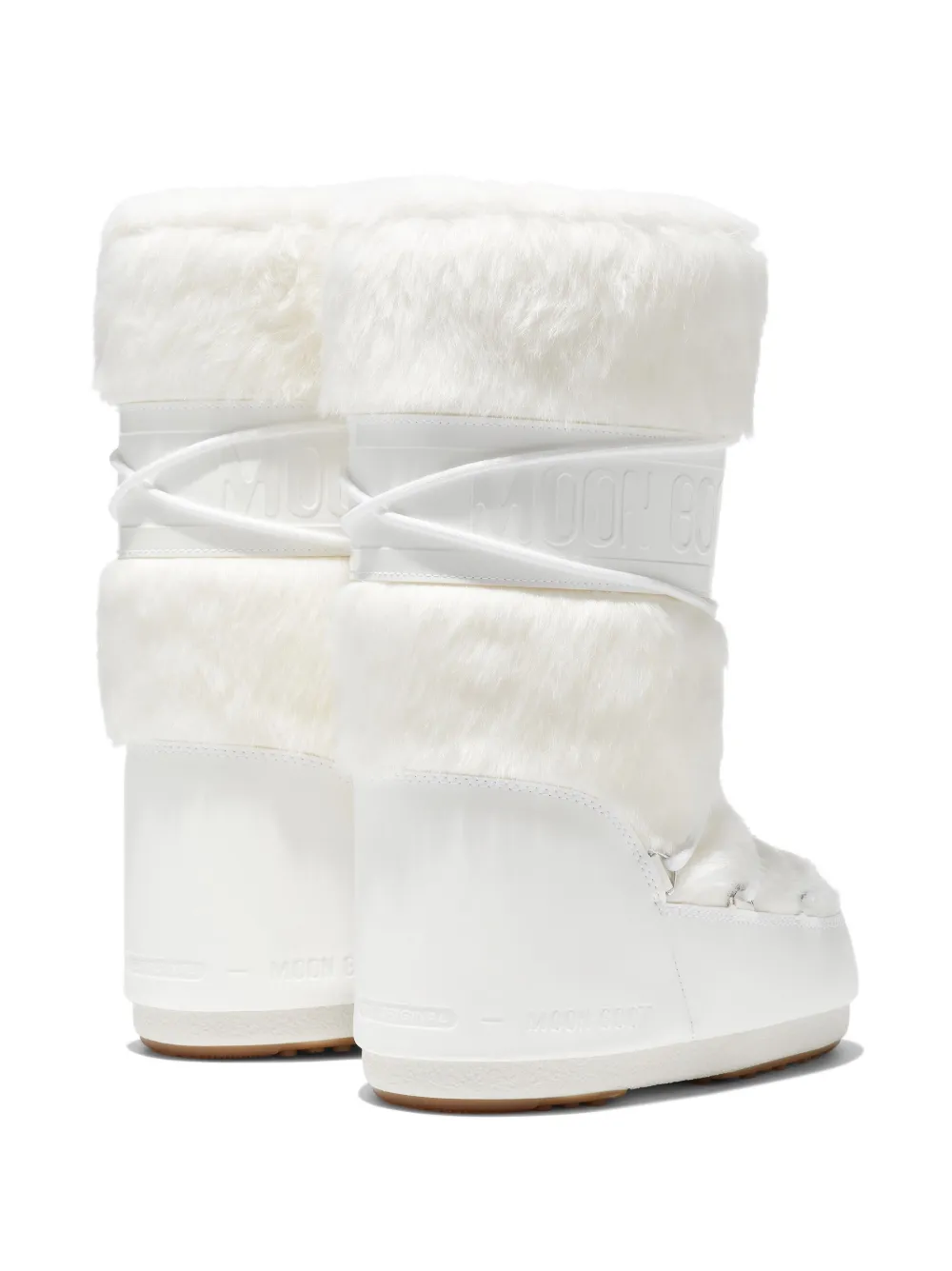 Сапоги женские Moon Boot с искусственным мехом, белый — фото 2
