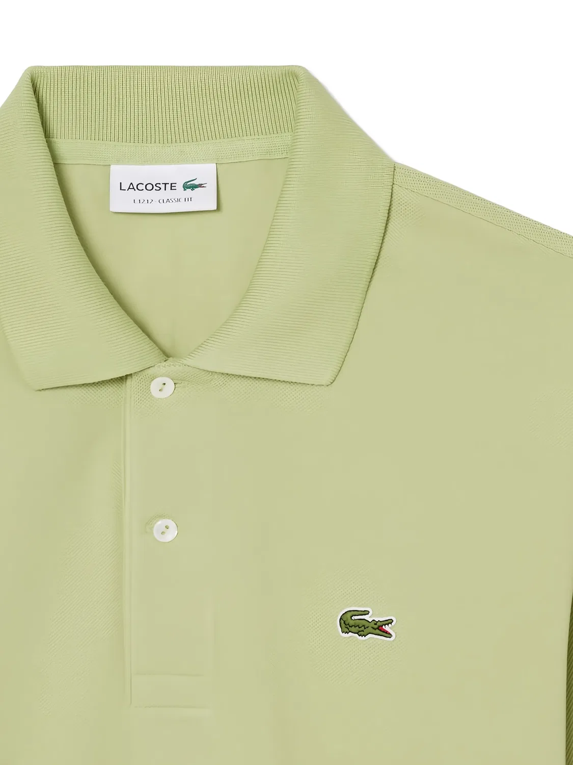 Рубашка поло с короткими рукавами и вышитым логотипом Lacoste, зеленый — фото 3