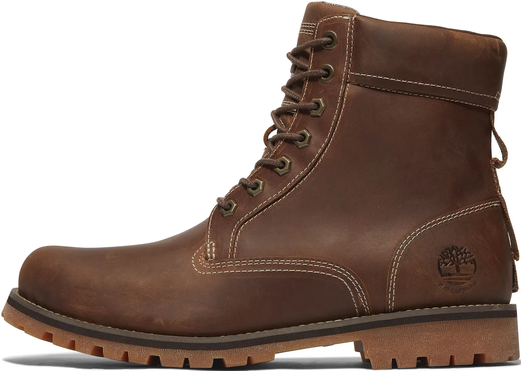Мужские ботинки Timberland на шнуровке водонепроницаемые, коричневый — фото 4