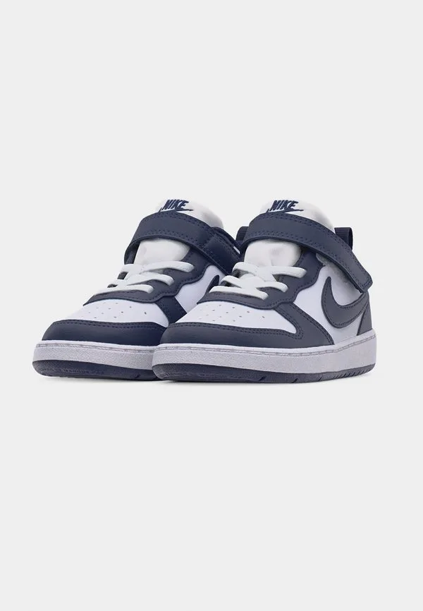 Кроссовки унисекс court borough Nike Sportswear, White/Midnight Navy — фото 3