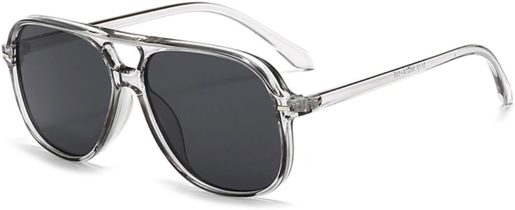 

Винтажные мужские солнцезащитные очки с двойной перемычкой, модные зеленые линзы Ocean, женские солнцезащитные очки с заклепками, защита от УФ-излучения UV400 UUPTTPL, Gray Black