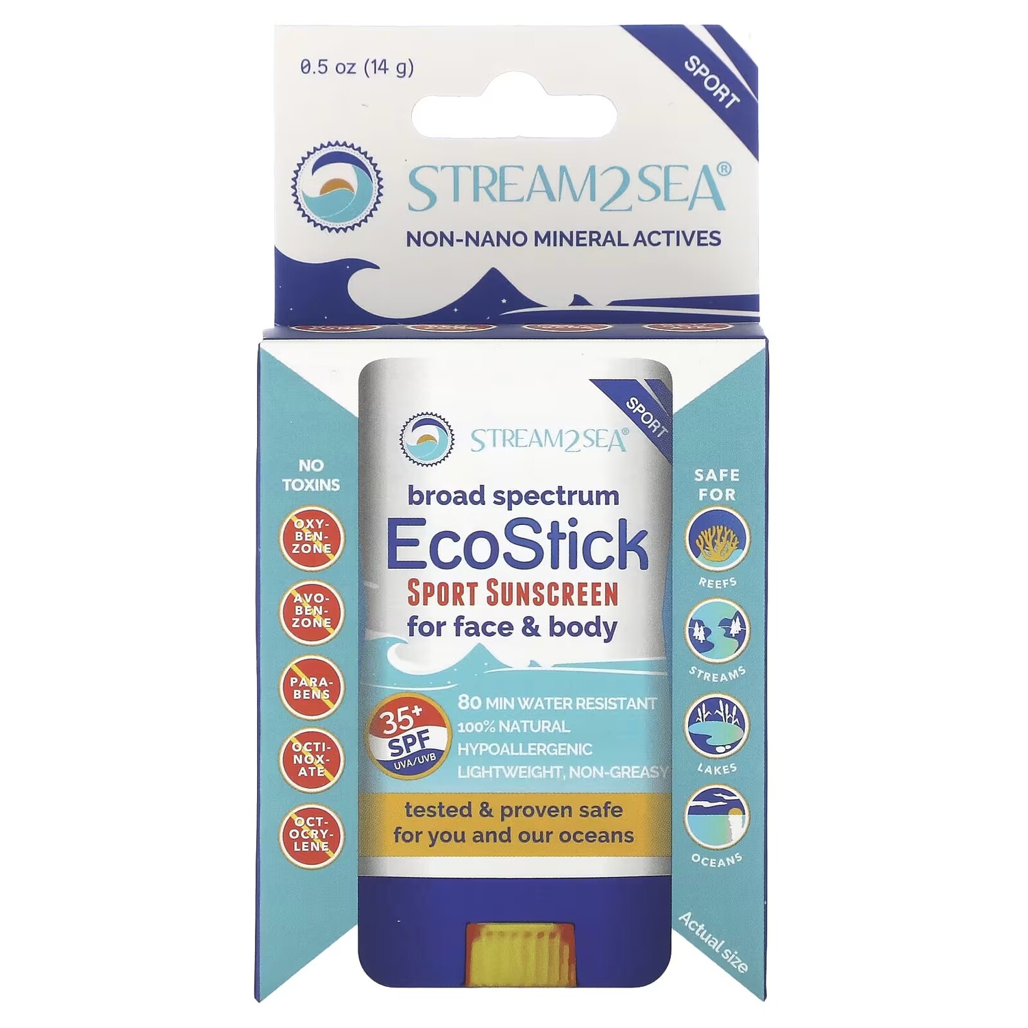 Солнцезащитный крем Stream2Sea EcoStick Sport SPF 35+, 14 г — фото 2