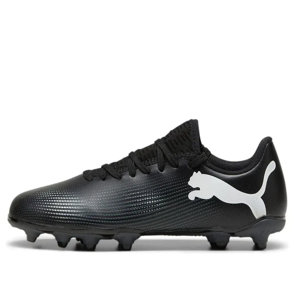 Детские футбольные бутсы Puma Future Play - черные FG/AG на шнуровке HTAT379 — фото 3