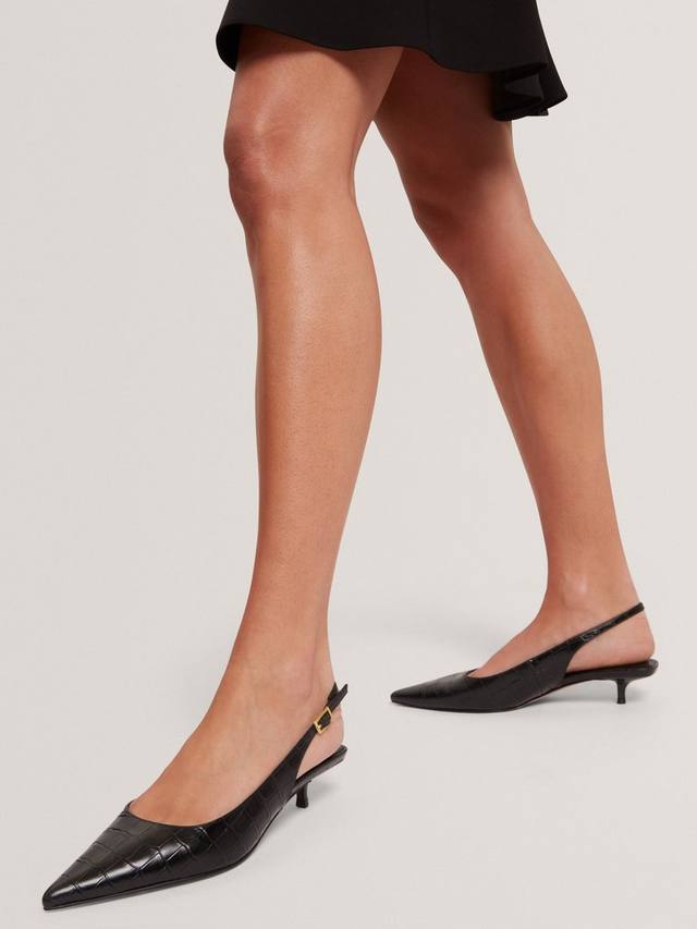 Kitiy Slingback туфли-лодочки на низком каблуке из кожи крокодилового принта Ted Baker — фото 2