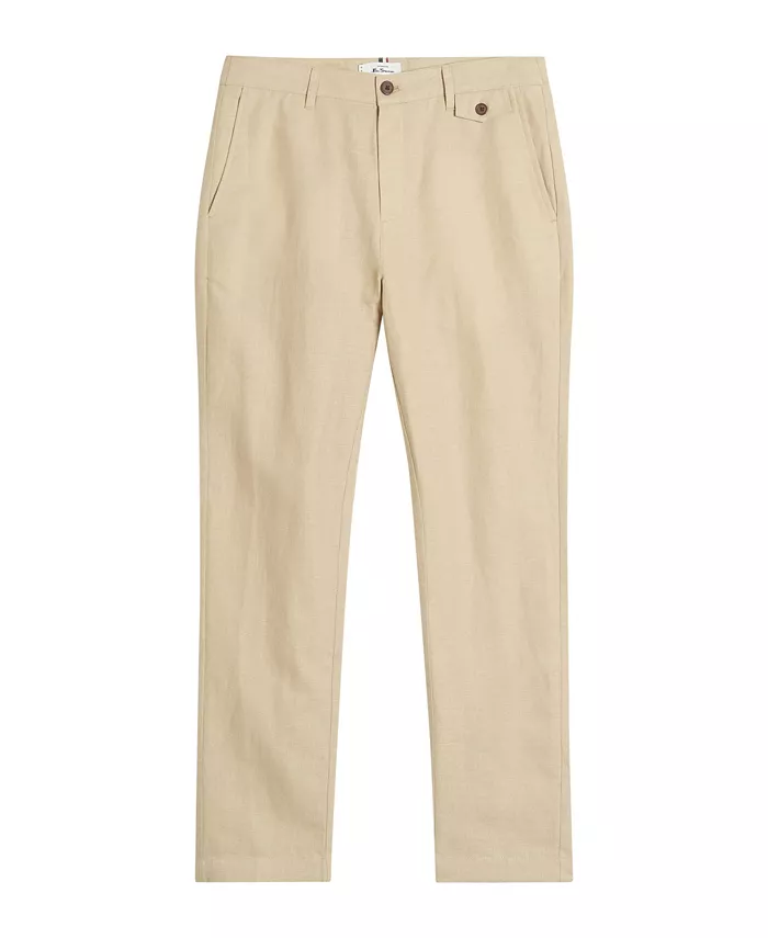 

Мужские брюки из льна и хлопка Pants Ben Sherman, коричневый/бежевый