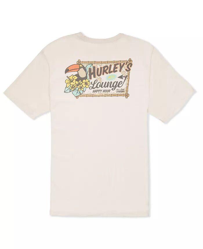 

Мужская повседневная футболка с длинным рукавом и коротким рукавом из натурального материала Hurley, коричневый/бежевый