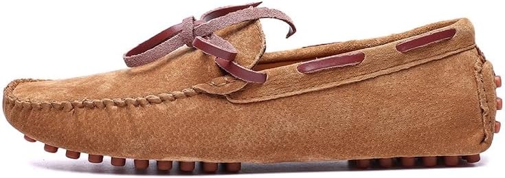 

Мужские лоферы JIADELI, замшевый верх, мокасины, ботинки типа 'boat shoes', с декоративной строчкой, гибкая плоская подошва, удобные для ходьбы, без шнурков, светло-коричневый