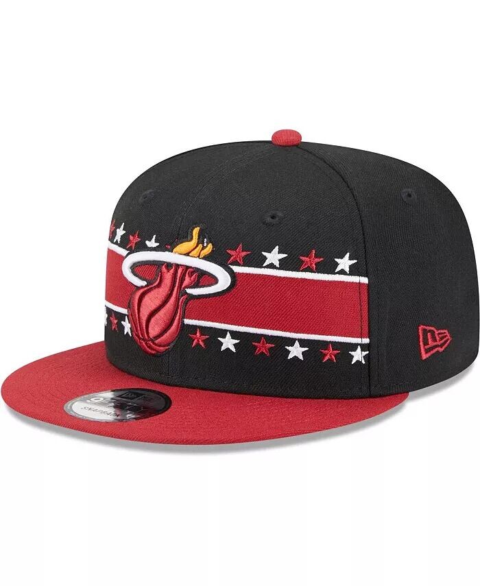 

Мужская черная бейсболка Miami Heat со звездами 9FIFTY Snapback New Era, черный