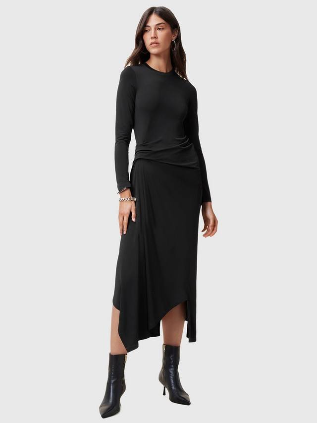 

Платье из джерси с драпировкой rivi AllSaints, черный