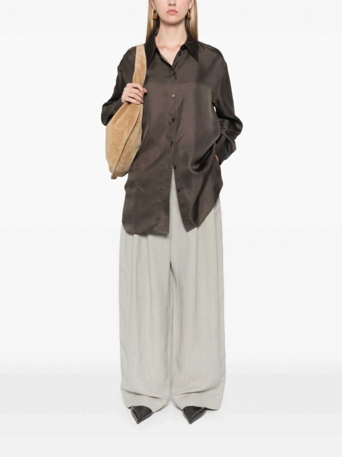 

Róhe шелковая рубашка, зеленый