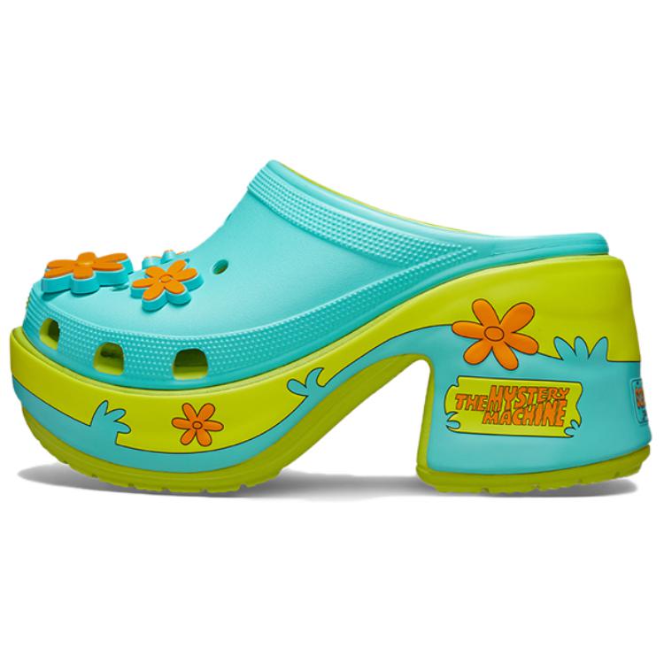 Кроксы Siren Clog Scooby Doo! The Mystery Machine женские, сине-зеленые