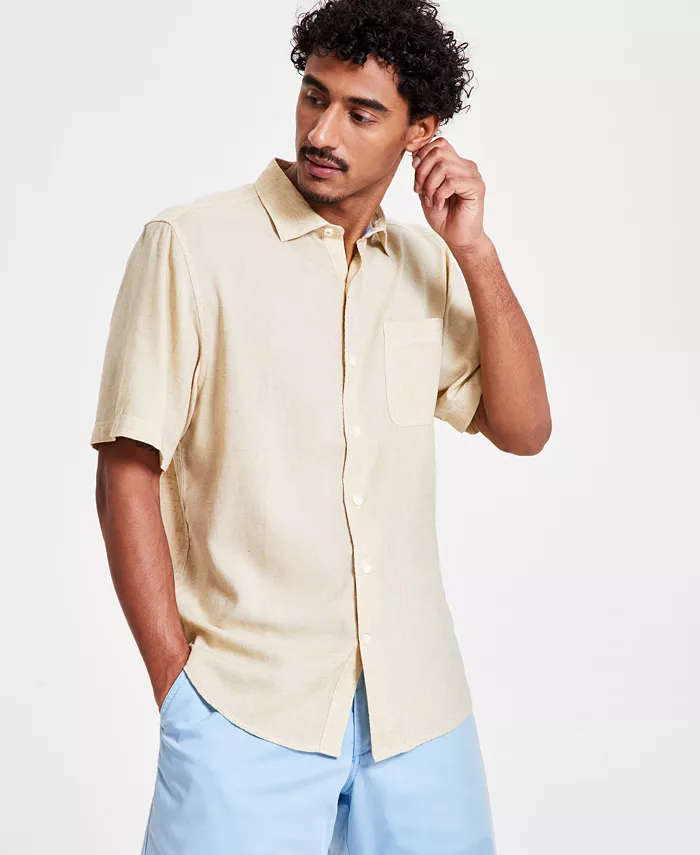 

Мужская льняная рубашка с коротким рукавом Sand Desert Tommy Bahama, коричневый/бежевый