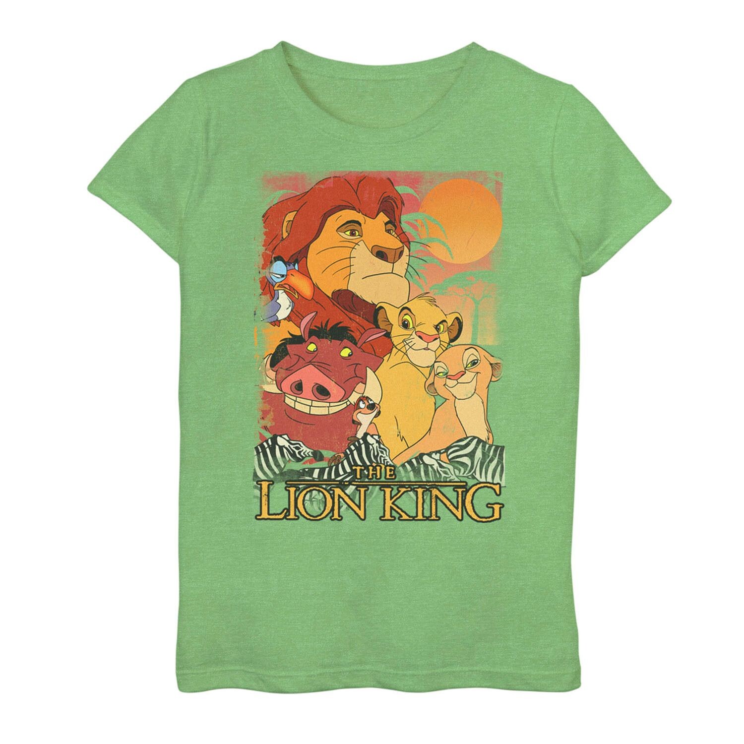 

Футболка Disney's The Lion King для девочек 7–16 лет Happy Group Shot Sunset Licensed Character