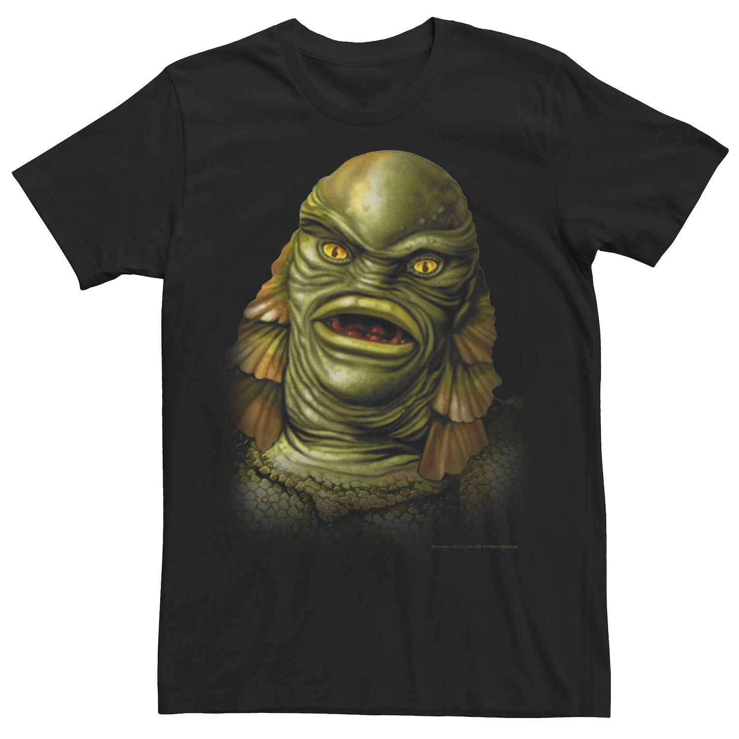 

Мужская универсальная футболка с изображением большого лица Monsters Creature From The Black Lagoon Licensed Character