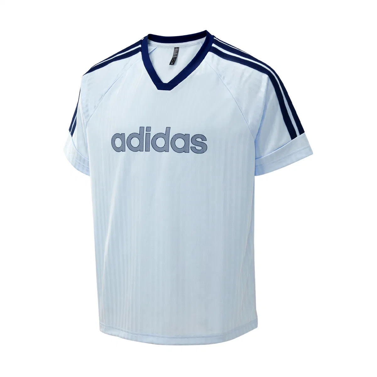 Футболка мужская V-образный вырез Crystal Blue/Dark Blue Adidas