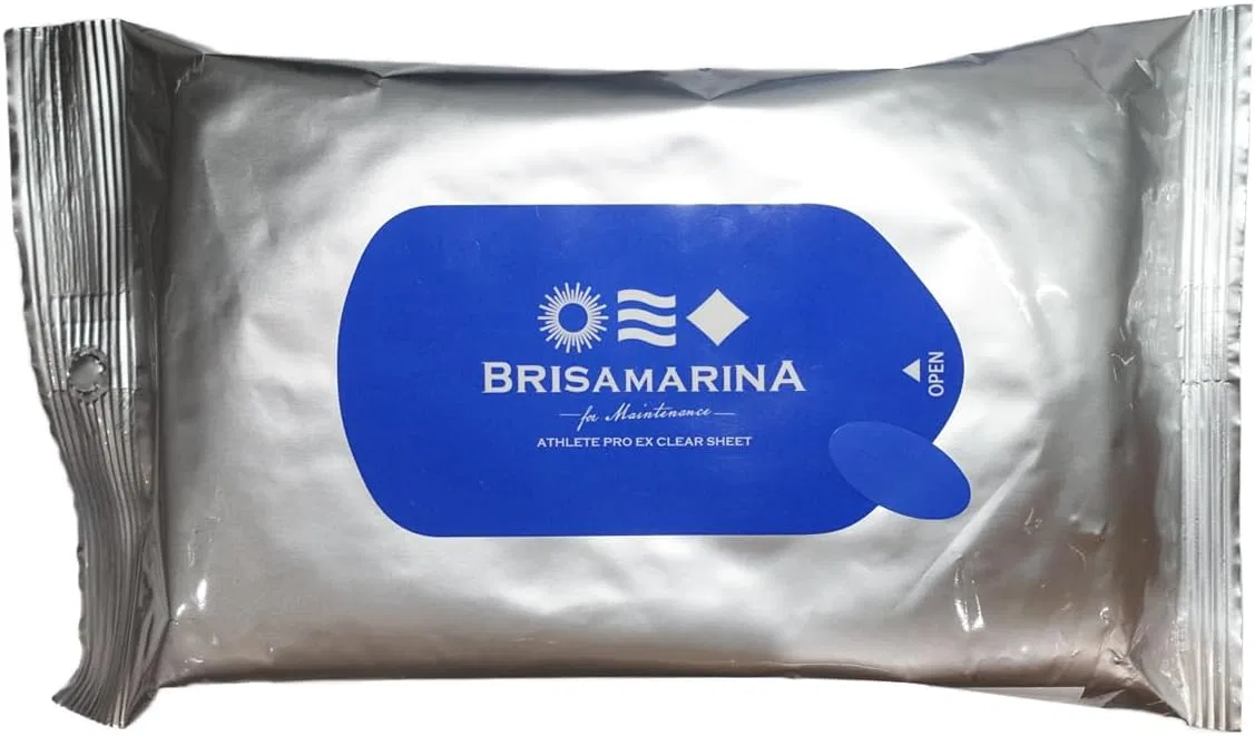Салфетки для снятия солнцезащитного крема BRISA MARINA Athlete Pro EX, прозрачные, 15 шт