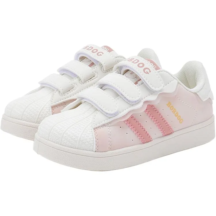 Детские скейтерские кроссовки low top из искусственной кожи, дышащие и устойчивые к истиранию BOBDOG, Milky Soft Pink (Spring Fall) — фото 4