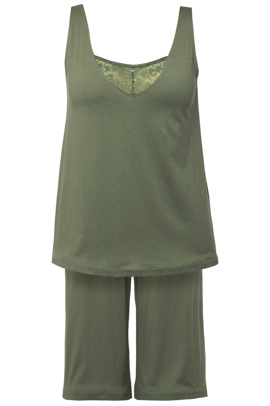 

Пижама Ulla Popken Short Pajama Set, оливковый