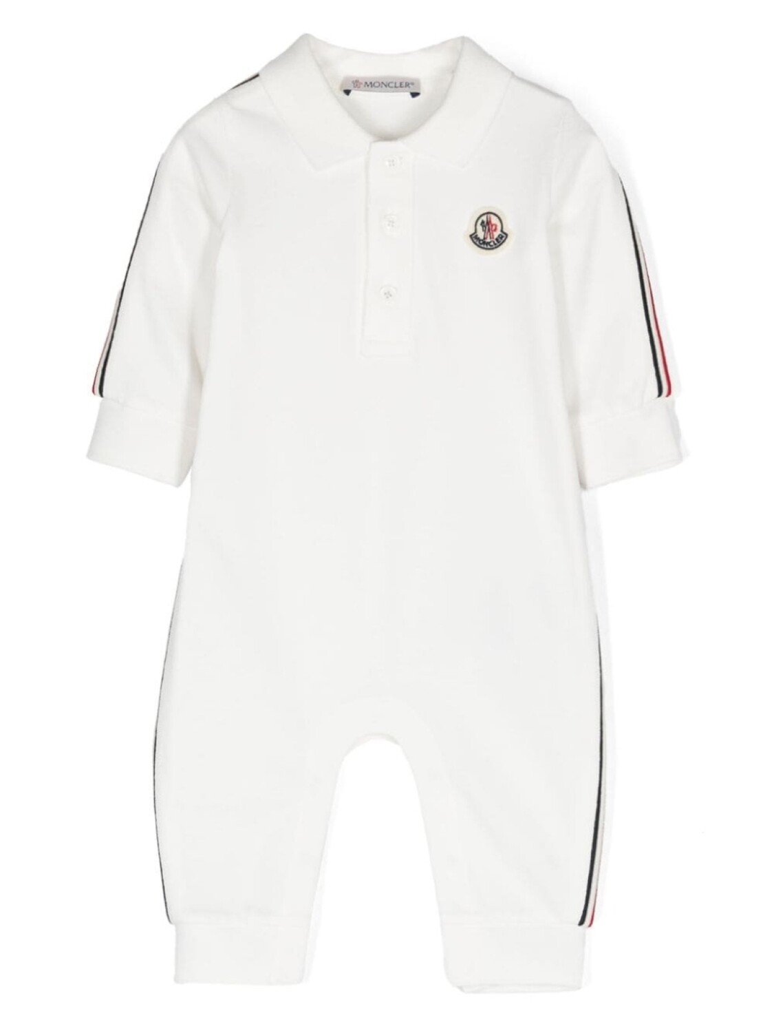 

Moncler Enfant трехцветный комбинезон, белый