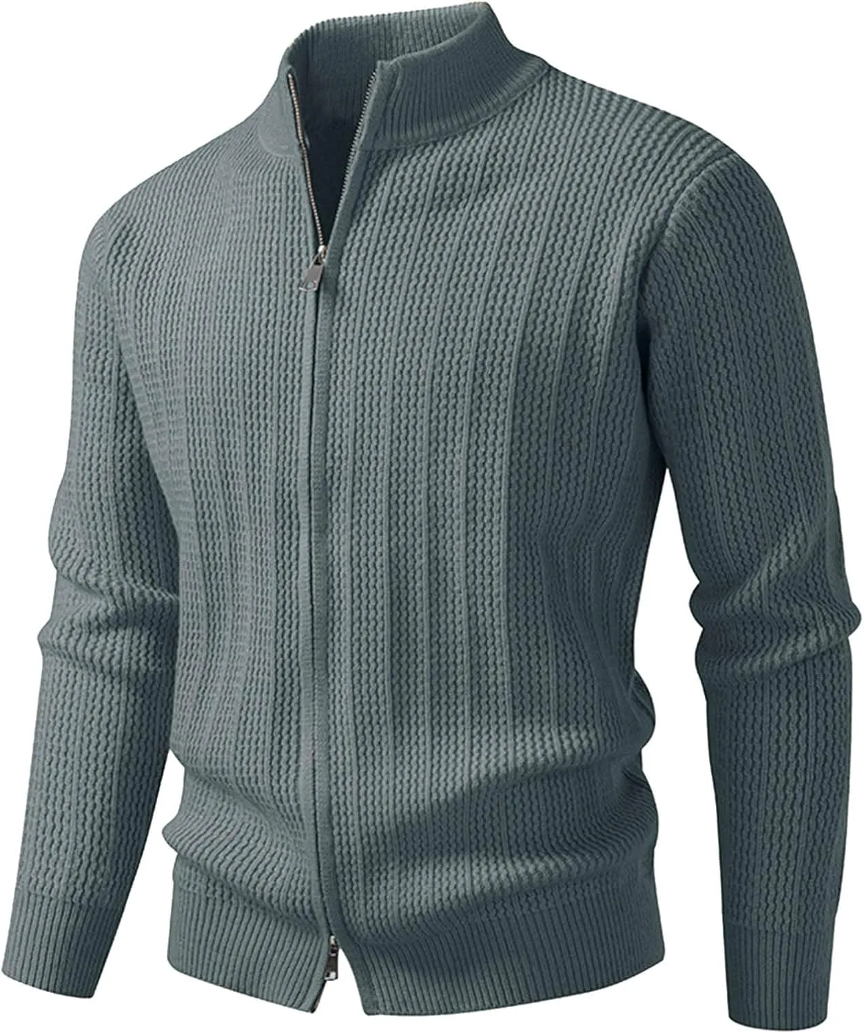 

Свитер мужской кабельной вязки с молнией на четверть XINGJIAARTS