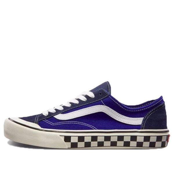 

Кроссовки checkerboard style 36 decon sf 'true blue/marshmallow' Vans, синий