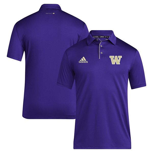 Мужская фиолетовая футболка-поло Washington Huskies 2024 Coaches Aeroready Adidas — фото 2