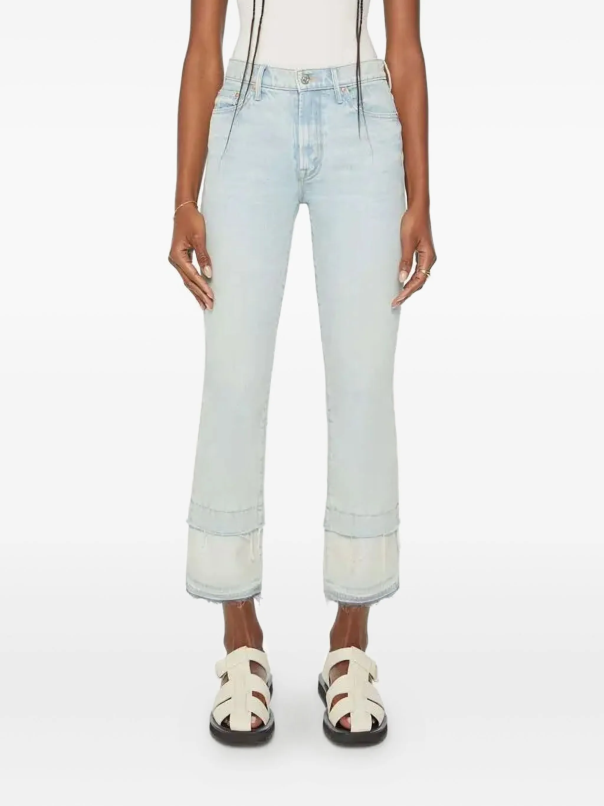 

Укороченные джинсы Mother, синий